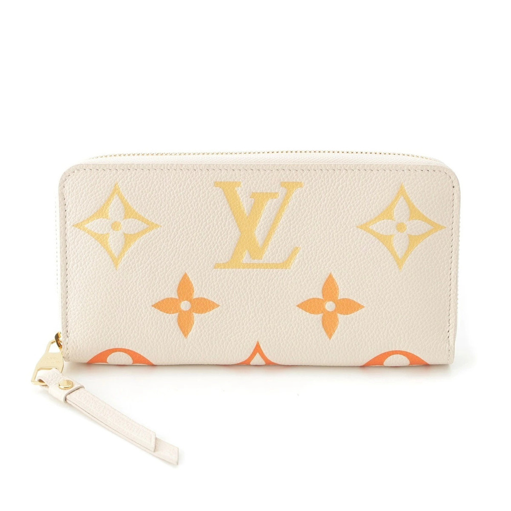 Louis Vuitton LV Gradient Empreinte Round Zipper Zippy Wallet Long White